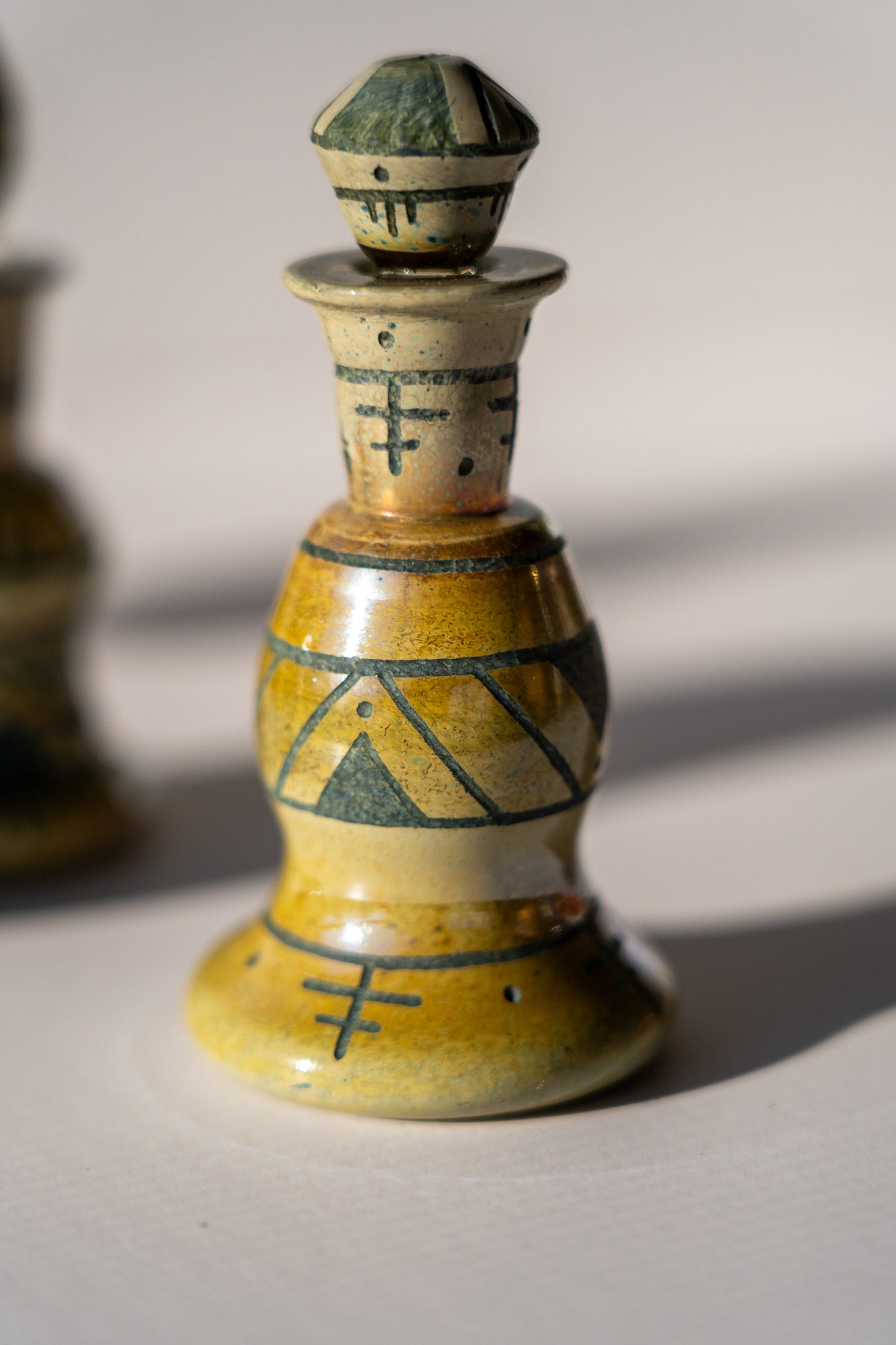 Mystic Mountain: Glass Blown & Hand Etched Perfume Bottle