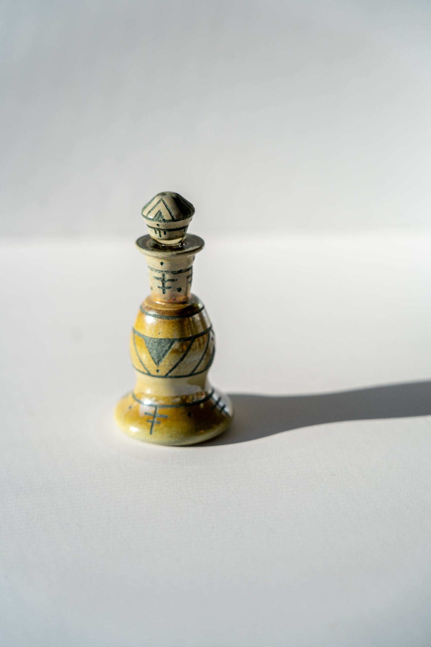 Mystic Mountain: Glass Blown & Hand Etched Perfume Bottle