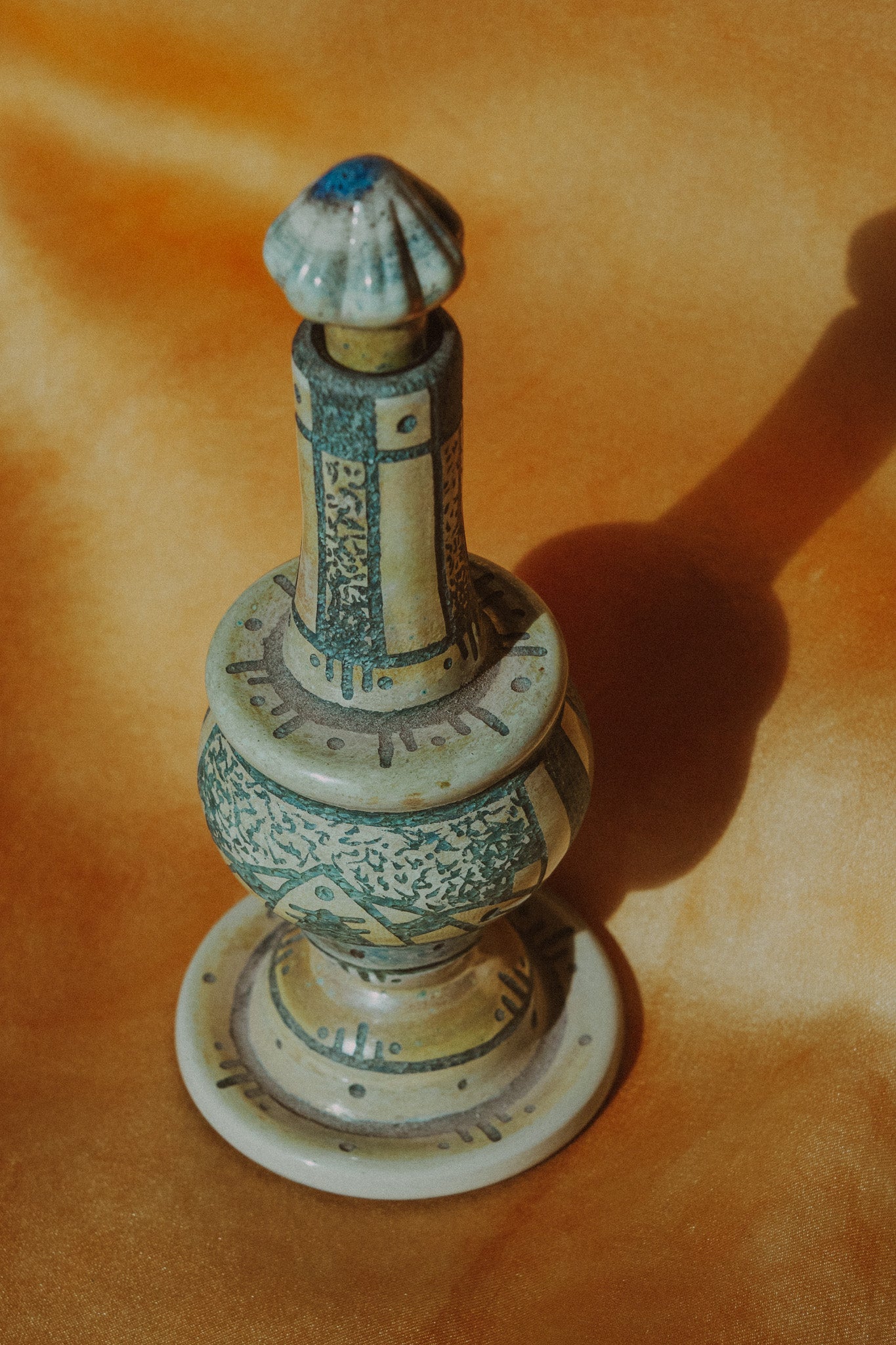Map of the Ancients Handmade GlassBlown Perfume Bottle