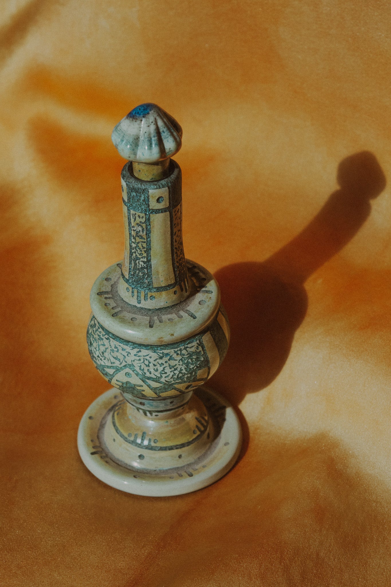 Map of the Ancients Handmade GlassBlown Perfume Bottle
