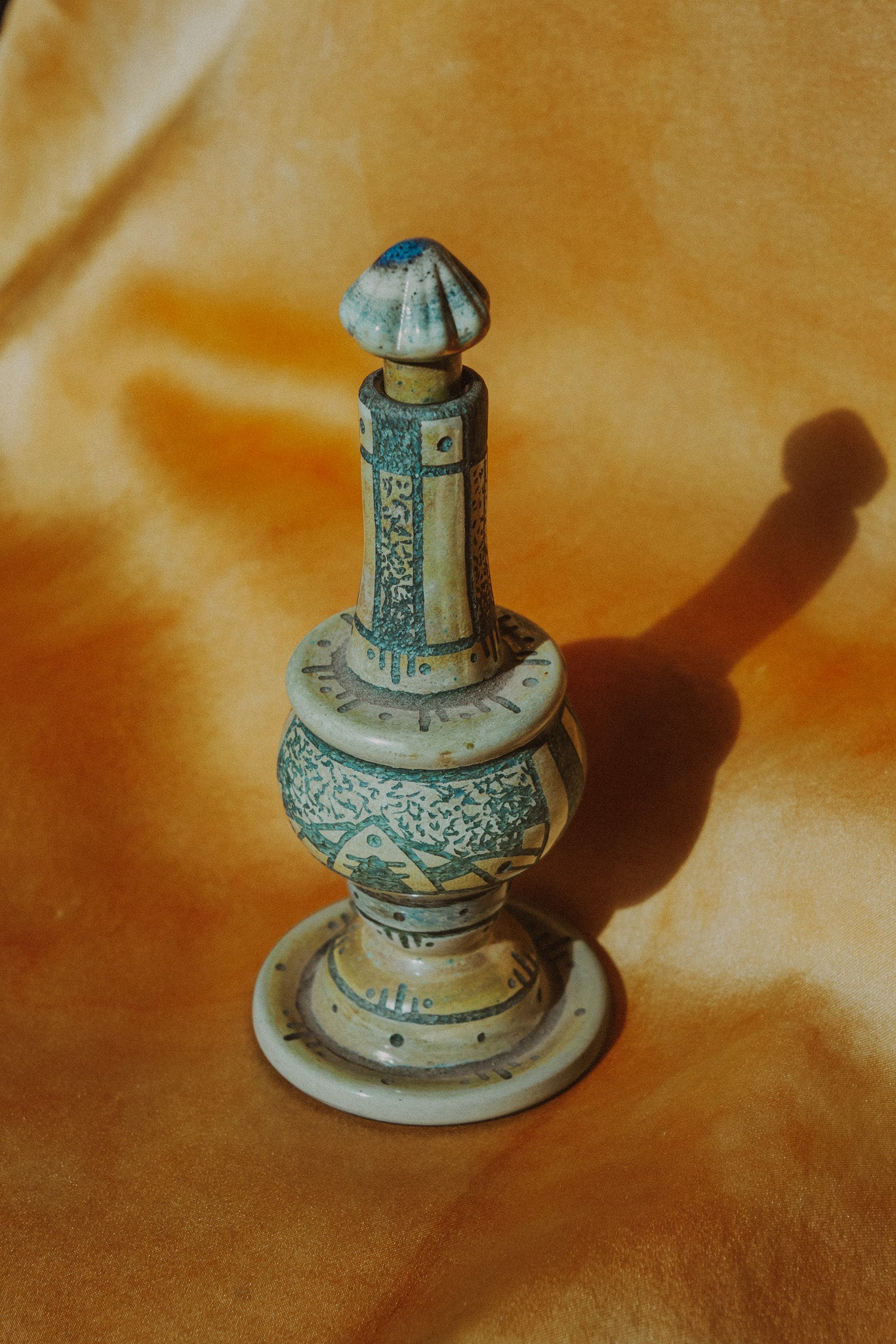 Map of the Ancients Handmade GlassBlown Perfume Bottle