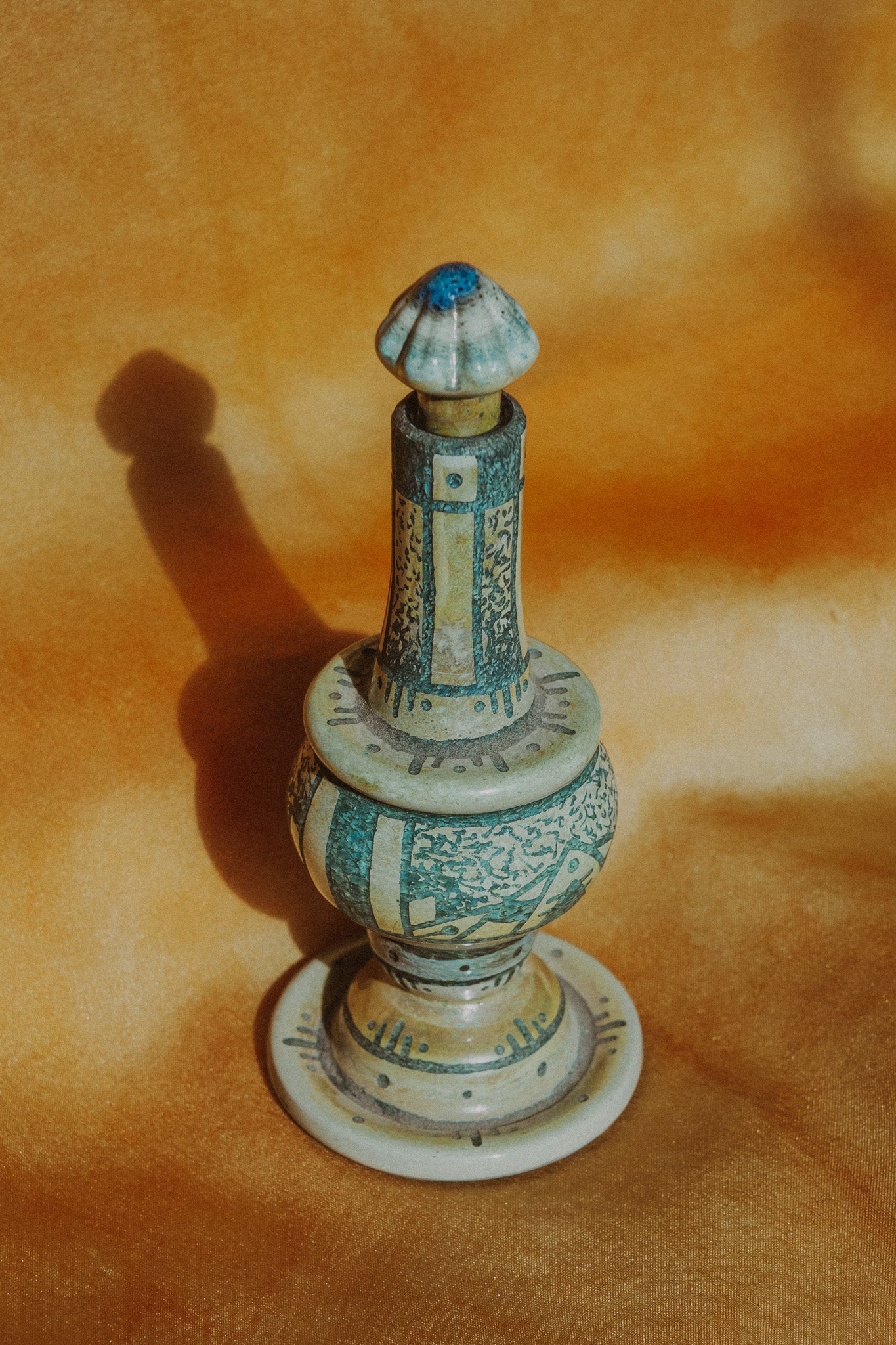 Map of the Ancients Handmade GlassBlown Perfume Bottle