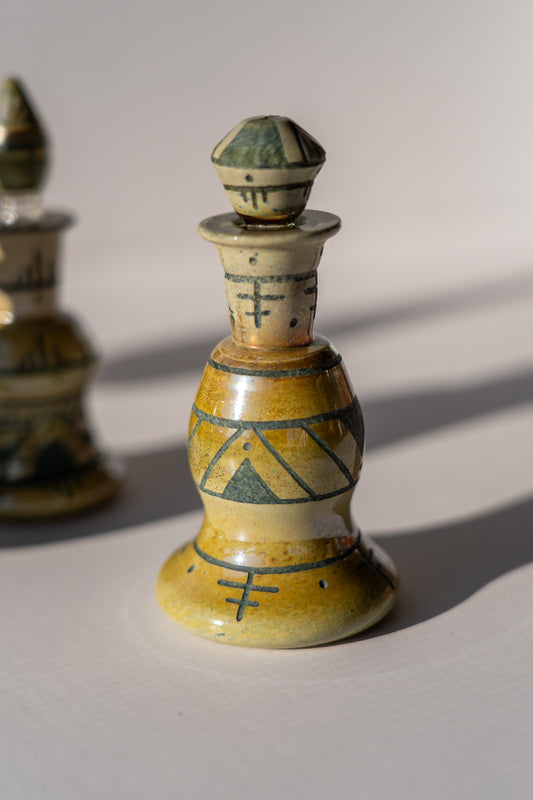 Mystic Mountain: Glass Blown & Hand Etched Perfume Bottle