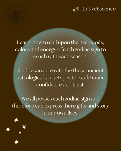 Aromatic Astrology Year Long Course ~ Perfume and the Planets