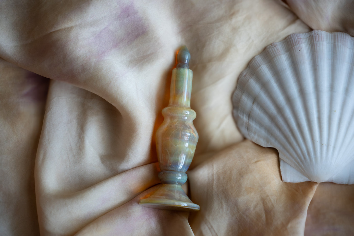 Mermaid of the Milky Way: Glass blown Perfume Bottle