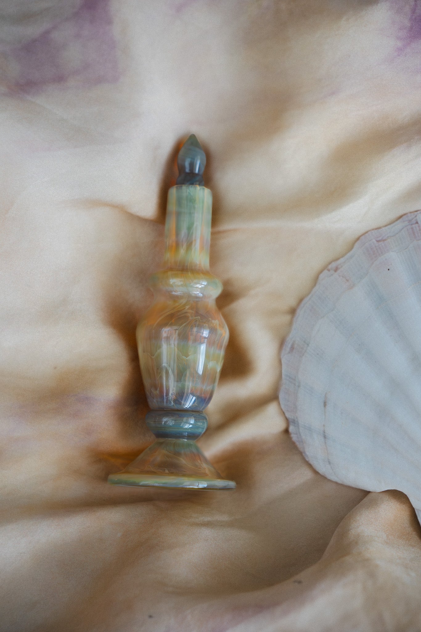 Mermaid of the Milky Way: Glass blown Perfume Bottle
