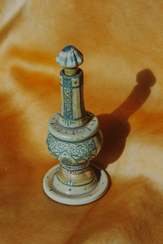 Map of the Ancients Handmade GlassBlown Perfume Bottle